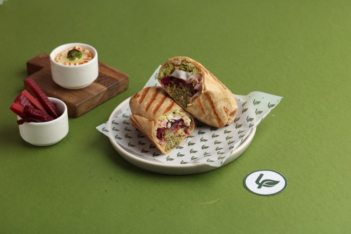 Fresh falafel wrap